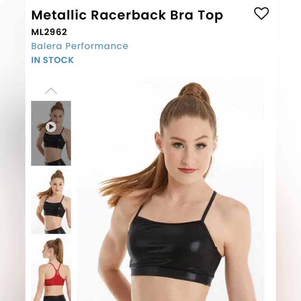 Metallic Racerback Bra Top